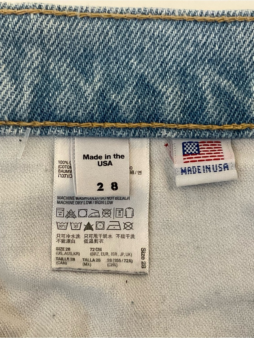 American Apparel High Waist Cuff Jean Shorts 28 - Picture 11 of 14